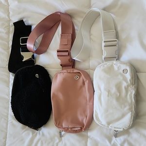 Lot of 3 Lululemon everywhere belt bags.